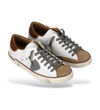 Philippe Model White Prsx Low Leather Sneakers