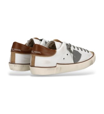 Philippe Model White Prsx Low Leather Sneakers