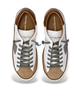 Philippe Model White Prsx Low Leather Sneakers
