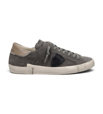 Philippe Model Baskets en Cuir Prsx Low gris