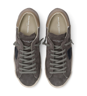 Philippe Model Baskets en Cuir Prsx Low gris