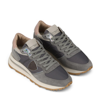 Philippe Model Tênis de Couro Tropez Haute Low cinza