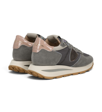 Philippe Model Tênis de Couro Tropez Haute Low cinza