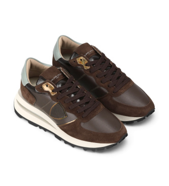 Philippe Model Baskets en Cuir Tropez Haute Low marron