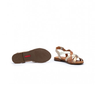 Pikolinos Algar beige Ledersandalen