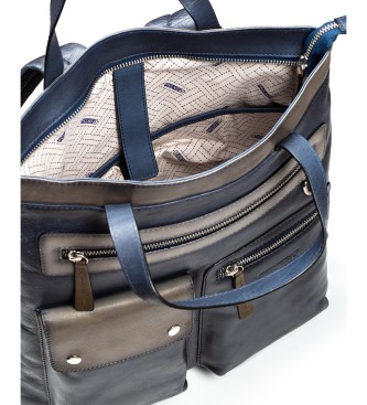 Pikolinos Leather backpack Figueres Navy