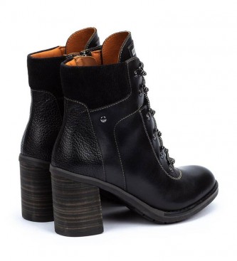 Pikolinos Pompeya leather ankle boots black -Heel height: 8.5 cm