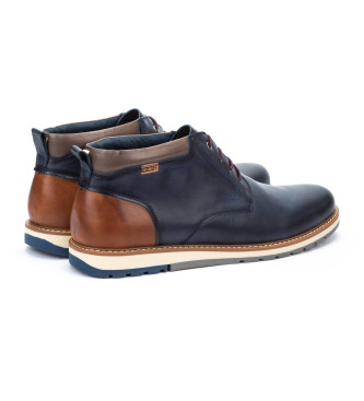 Pikolinos Leather Ankle Boots Berna navy