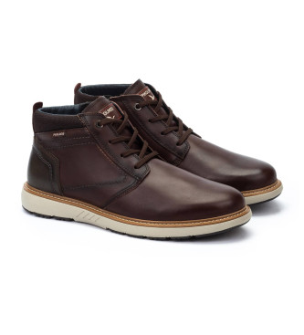 Pikolinos Brown Bilbao Leather Ankle Boots