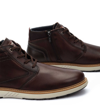 Pikolinos Brown Bilbao Leather Ankle Boots