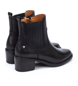 Pikolinos Black Bacarot leather ankle boots