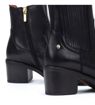 Pikolinos Black Bacarot leather ankle boots