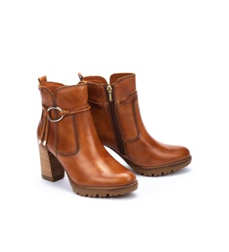 Pikolinos Botines de Piel Connelly marr�n -Altura tac�n 9cm-