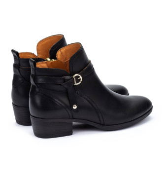 Pikolinos Daroca Leren Enkellaarsjes zwart