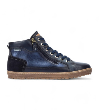 Pikolinos Bottines en cuir bleu marine Lagos