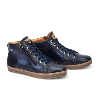 Pikolinos Bottines en cuir bleu marine Lagos