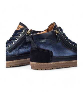 Pikolinos Bottines en cuir bleu marine Lagos