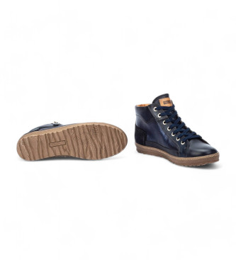 Pikolinos Bottines en cuir bleu marine Lagos