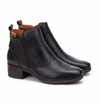 Pikolinos Leather Ankle Boots Malaga black