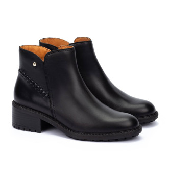 Pikolinos Medina Usnjeni gležnjarji črne barve