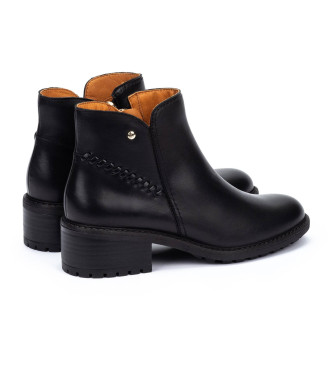 Pikolinos Medina Usnjeni gležnjarji črne barve