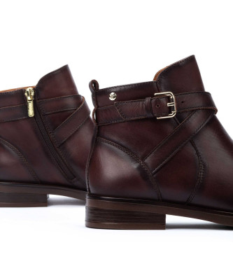 Pikolinos Botines de Piel Puertollano marr�n oscuro