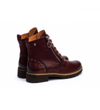 Pikolinos Maroon Vicar leather ankle boots