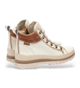 Pikolinos Skórzane buty za kostkę Vigo białe