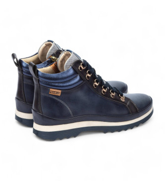 Pikolinos Vigo navy leather ankle boots