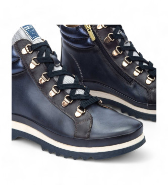 Pikolinos Vigo navy leather ankle boots