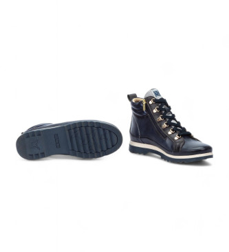 Pikolinos Vigo navy leather ankle boots