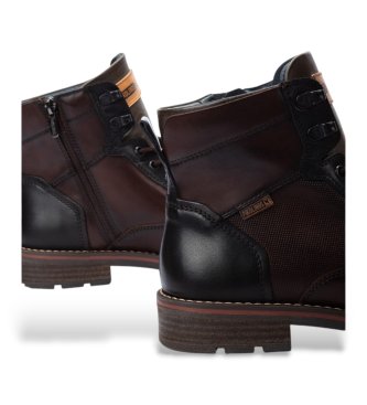 Pikolinos Brown York Leather Ankle Boots