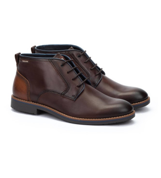 Pikolinos Brown Leon Leather Ankle Boots