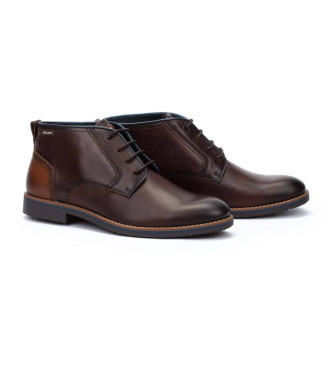 Pikolinos Brown Leon Leather Ankle Boots