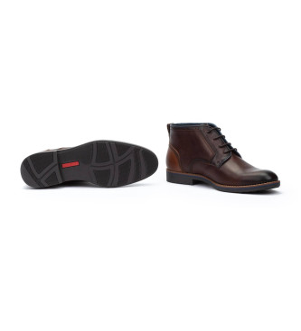 Pikolinos Brown Leon Leather Ankle Boots