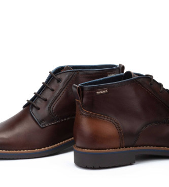 Pikolinos Brown Leon Leather Ankle Boots