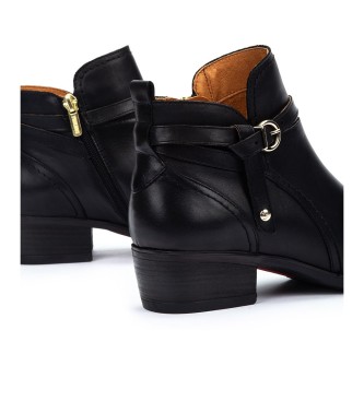 Pikolinos Daroca Leather Ankle Boots black