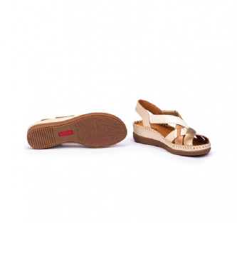 Pikolinos Cadaques beige leren sandalen