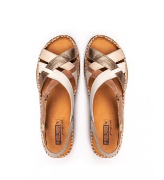 Pikolinos Cadaques beige leather sandals