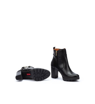 Pikolinos Botines de Piel Connelly negro -Altura tac�n 9cm-