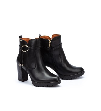 Pikolinos Botines de Piel Connelly negro -Altura tac�n 9cm-
