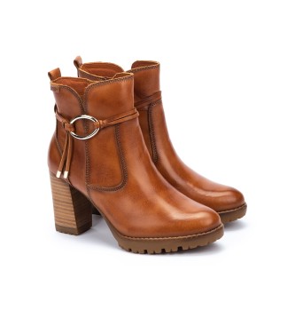 Pikolinos Botines de Piel Connelly marr�n -Altura tac�n 9cm-