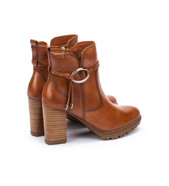 Pikolinos Botines de Piel Connelly marr�n -Altura tac�n 9cm-