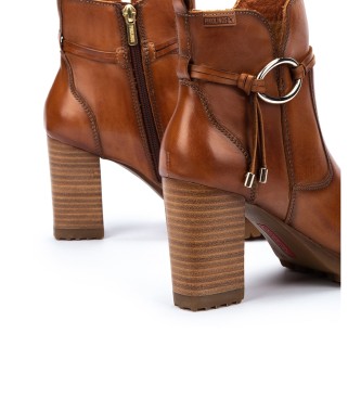 Pikolinos Botines de Piel Connelly marr�n -Altura tac�n 9cm-