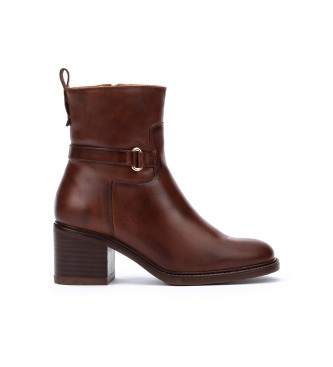 Pikolinos Brown Huesca Leather Ankle Boots