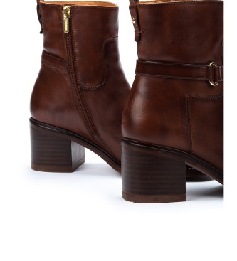 Pikolinos Brown Huesca Leather Ankle Boots