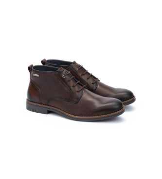 Pikolinos Brown Leon Leather Ankle Boots