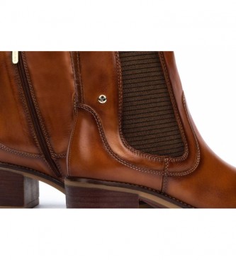 Pikolinos Llanes camel leather ankle boots -Heel height: 6 cm