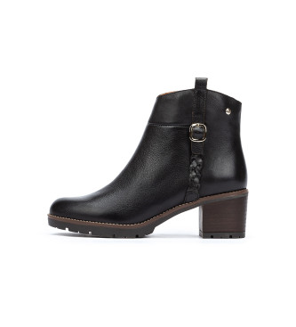 Pikolinos Leather Ankle Boots Llanes black