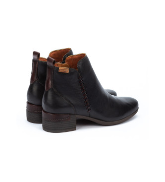 Pikolinos Leather Ankle Boots Malaga black